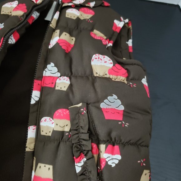 Crazy 8 Vest Puffer Vest Cupcake PINK & BROWN With Sprinkles ~~ TOO CUTE - Picture 6 of 7